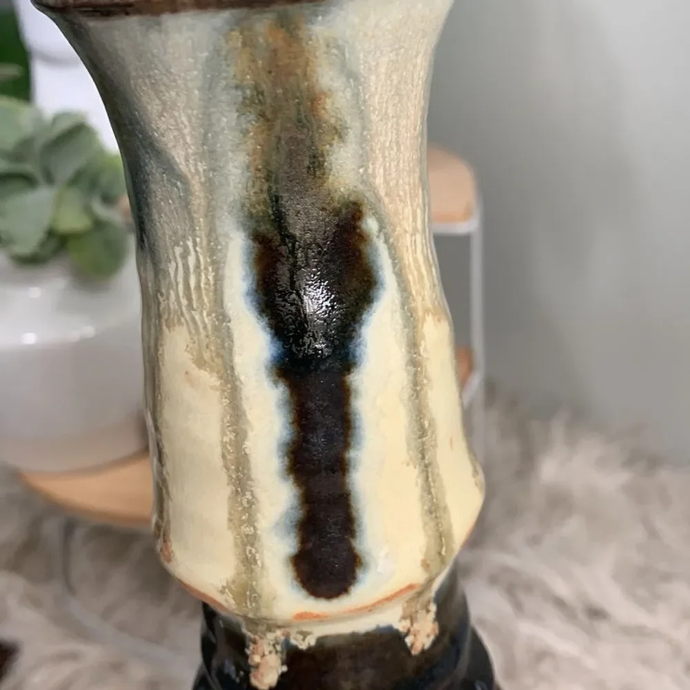 Handmade Pottery Drip Glaze Stonewear Vase‎